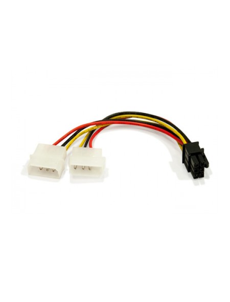 Cable molex gráfica 2x5.25 a 6 pin pci-e / 0.20m / cc-psu-6