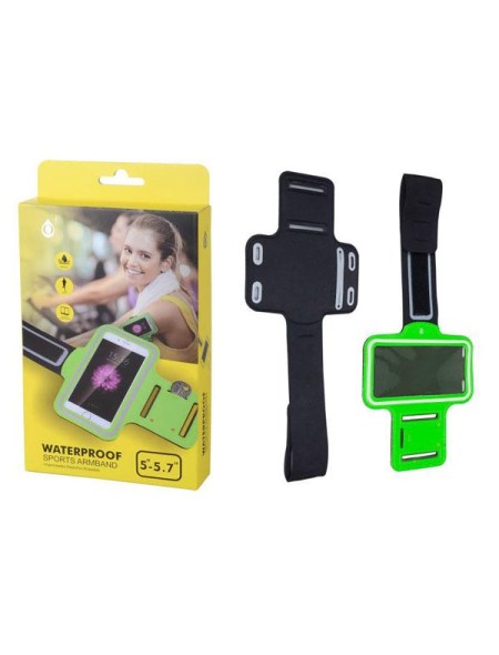 Funda brazalete smartphone 5.0 / 5.7 pulgadas verde ONE+ / 29190087