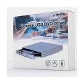 Grabadora Externa CD/DVD Gembird / USB 2.0 / Plata / DVD-USB-02-SV
