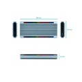 Caja externa SSd M.2 Ngff / NVMe Type-C Usb 3.1 Gen2 / Tooq / RGB / Shinobi / Gris / Tqe-2221G