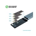 Caja externa SSd M.2 Ngff / NVMe Type-C Usb 3.1 Gen2 / Tooq / RGB / Shinobi / Gris / Tqe-2221G