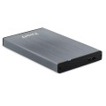 Caja externa aluminio 2.5 USB 3.1 Sata Tooq Gris 9.5mm TQE-2527G
