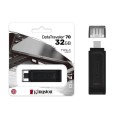 Pendrive Kingston DT70 64Gb Type-C 3.2 Gen.1 / Negro / DT70/64GB