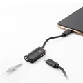 Cable adaptador de audio Iphone Lightning a Jack 3.5mm Negro Hembra