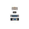Cable USB a Serie Rs232 M/M+ Adaptador Paralelo Db9 a Db25 H/M / 1.8m / Nanocable 10.03.0002