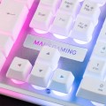 Teclado hibrido H-Mecanico Mars Gaming MK220W / Switch H-Mech / FRGB Rainbow / Blanco