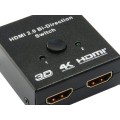 ÷ Switch selector hdmi bidirecional equip 2 entradas 1 salida / 1 entrada 2 salidas