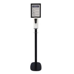 ÷ Soporte ajustable approx para dispensador desinfectante manos appsanitizer incluye cartel informativ