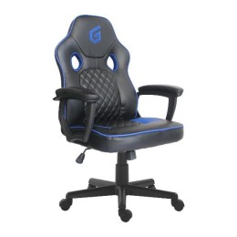 ÷ Silla gamer conceptronic eyota03b color negro detalles en azul recubrimiento pu de alta calidad dise