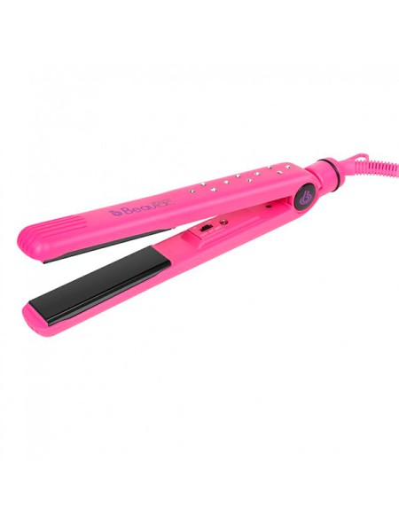 ÷ Plancha de pelo beautac bts200 pink placa ceramica/turmalina tecnologia de iones alisa y ondula 180?
