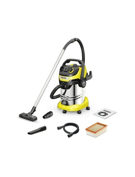 ÷ Aspirador solidos y liquidos karcher wd6ps deposito acero inoxidable 30l filtro plano 1300w cable 6m