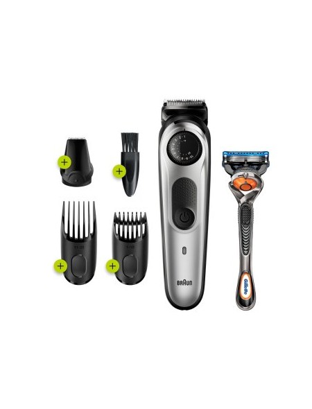 ÷ Recortadora de barba braun bt5260 + gillette f5 proglide 39 ajustes corte 0,5 - 20mm color plata bat