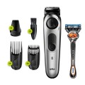 ÷ Recortadora de barba braun bt5260 + gillette f5 proglide 39 ajustes corte 0,5 - 20mm color plata bat
