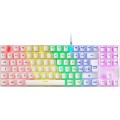 ÷ Teclado mecanico compackto tkl mars gaming mk80 italiano white iluminacion 12efectos switch marron