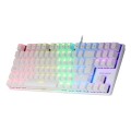 ÷ Teclado mecanico compackto tkl mars gaming mk80 italiano white iluminacion 12efectos switch marron