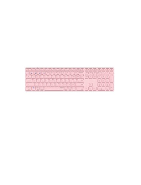 ÷ Teclado rapoo wireless y bluetooth e9800m 2.4ghz bt 3.0 5.0 dise?o ultrafino bateria rosa