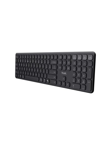 ÷ Teclado trust wireless vaiya multidispositivo de tama?o completo negro 25635