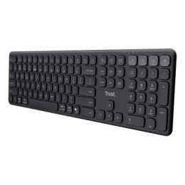 ÷ Teclado trust wireless vaiya multidispositivo de tama?o completo negro 25635