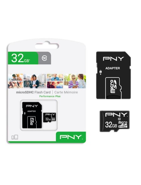 Micro sd hc Pny Performance Plus 32Gb clase 10 + Adaptador