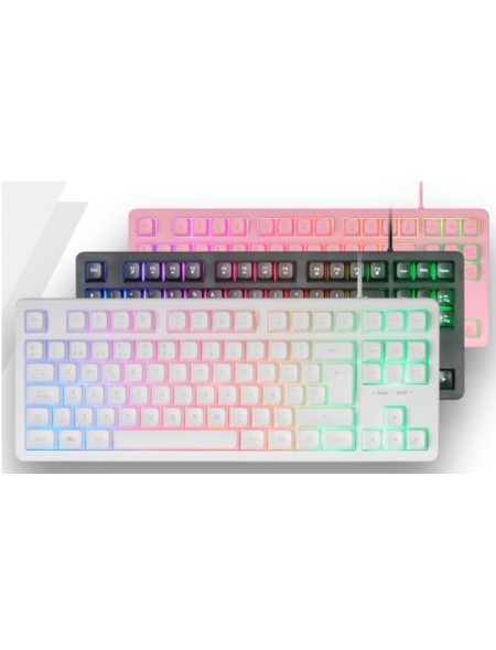 ÷ Teclado h-mech gaming mars gaming mk023 color blanco tama?o compacto tkl iluminacion rgb