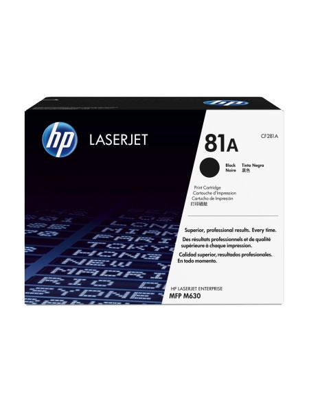 ÷ Tóner original hp cf281a negro 81a 10.500 páginas
